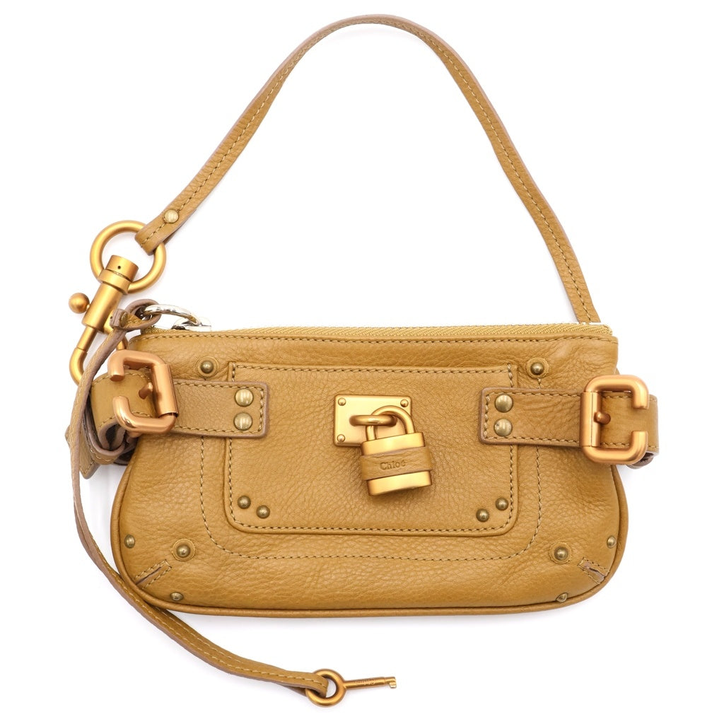 Chloe(クロエ) パディントン ミニ ショルダーバッグ ブラウン レザー ゴールド金具 レディース