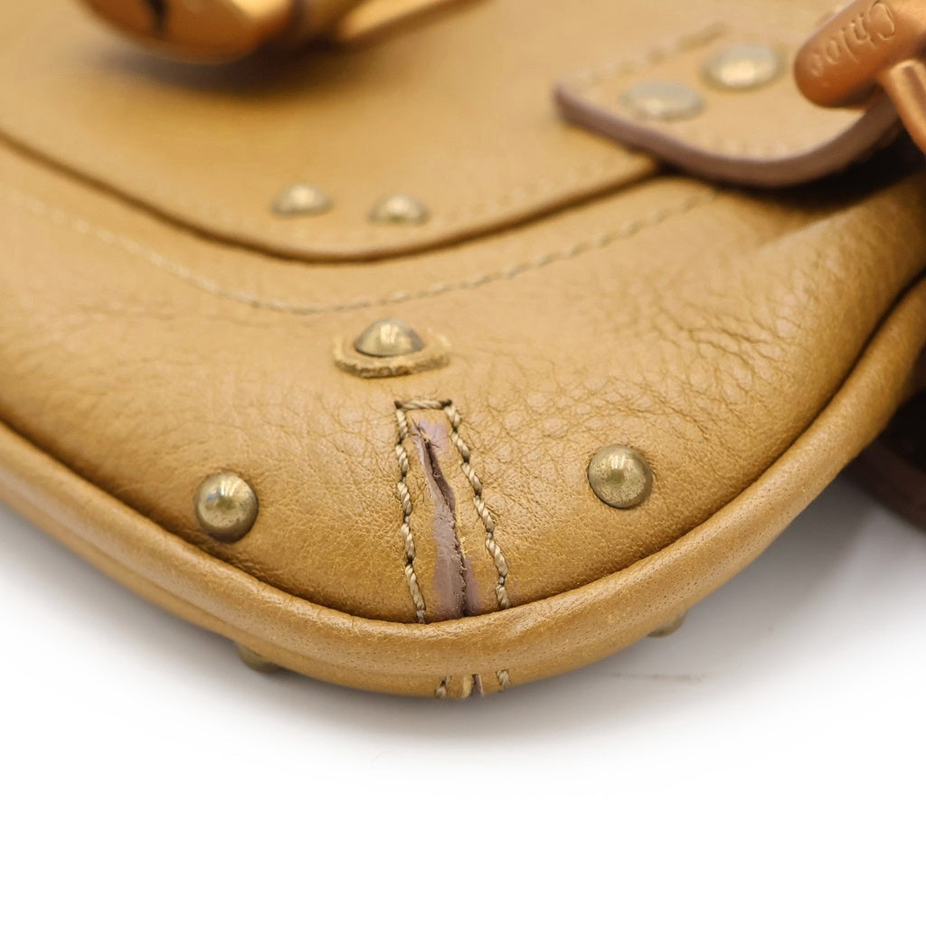 Chloe(クロエ) パディントン ミニ ショルダーバッグ ブラウン レザー ゴールド金具 レディース