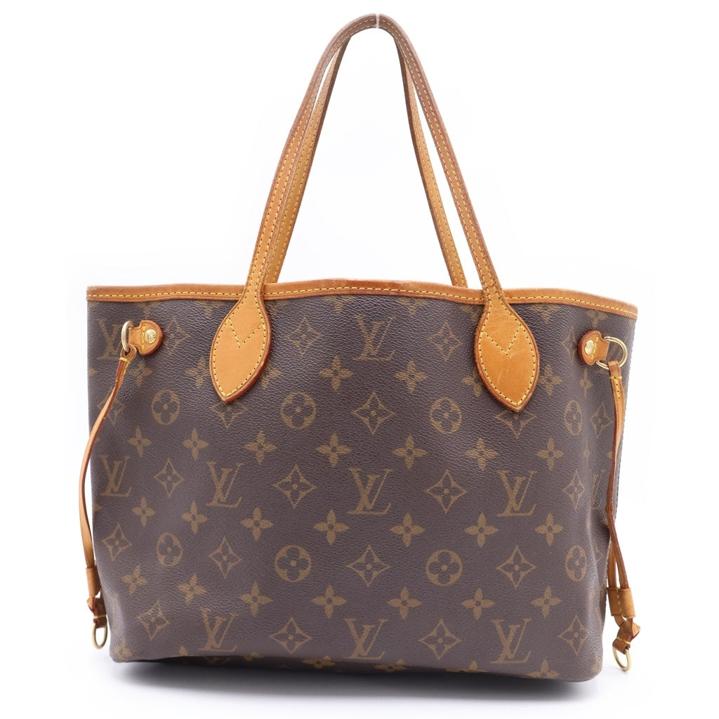 LOUIS VUITTON(ルイヴィトン) モノグラム ネヴァーフルPM トートバッグ ハンドバッグ ブラウン レザー×PVC M40155 ゴールド金具 レディース