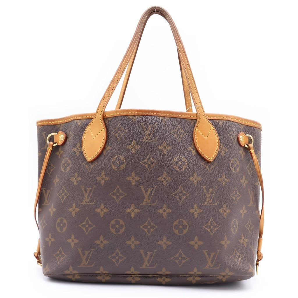 LOUIS VUITTON(ルイヴィトン) モノグラム ネヴァーフルPM トートバッグ ハンドバッグ ブラウン レザー×PVC M40155 ゴールド金具 レディース