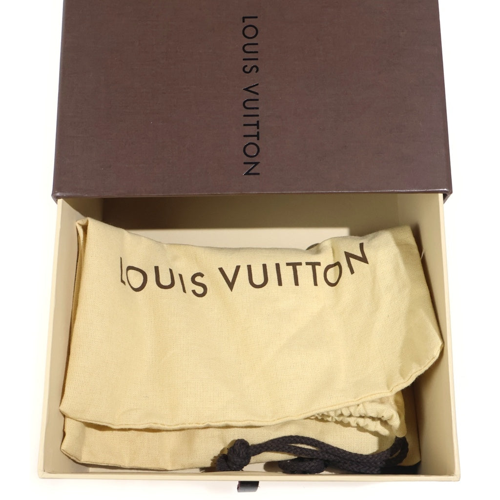 LOUIS VUITTON(ルイヴィトン) モノグラムデニム ストラップ ヒール サンダル シューズ インディゴ/レッド レディース CL0035