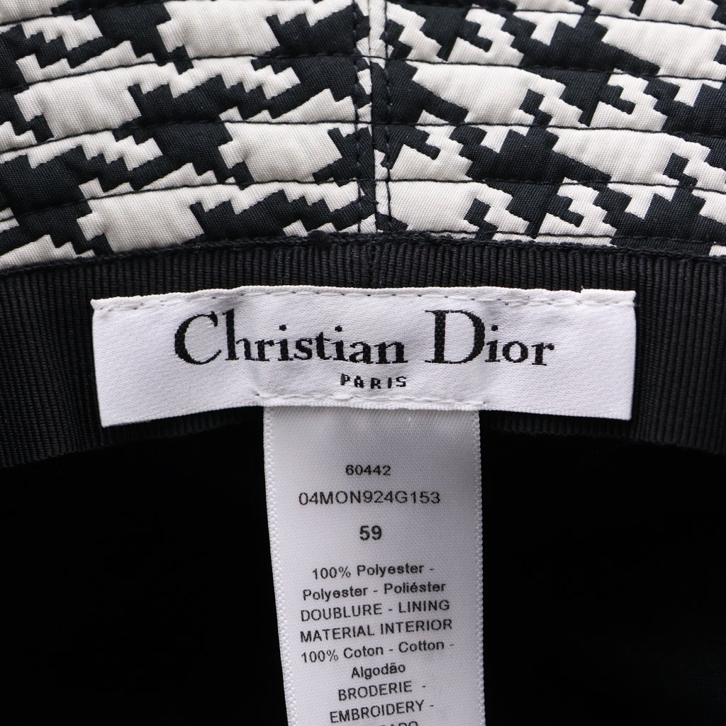 Christian Dior(クリスチャンディオール) ハウンドトゥース バケットハット #59 04MON924G153 レディース