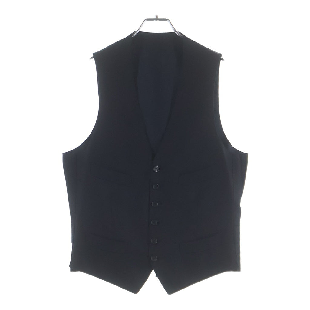 TOM FORD(トムフォード) 3ピース セットアップスーツ ピークドラペル 2B テーラードジャケット ベスト スラックスパンツ ブラック