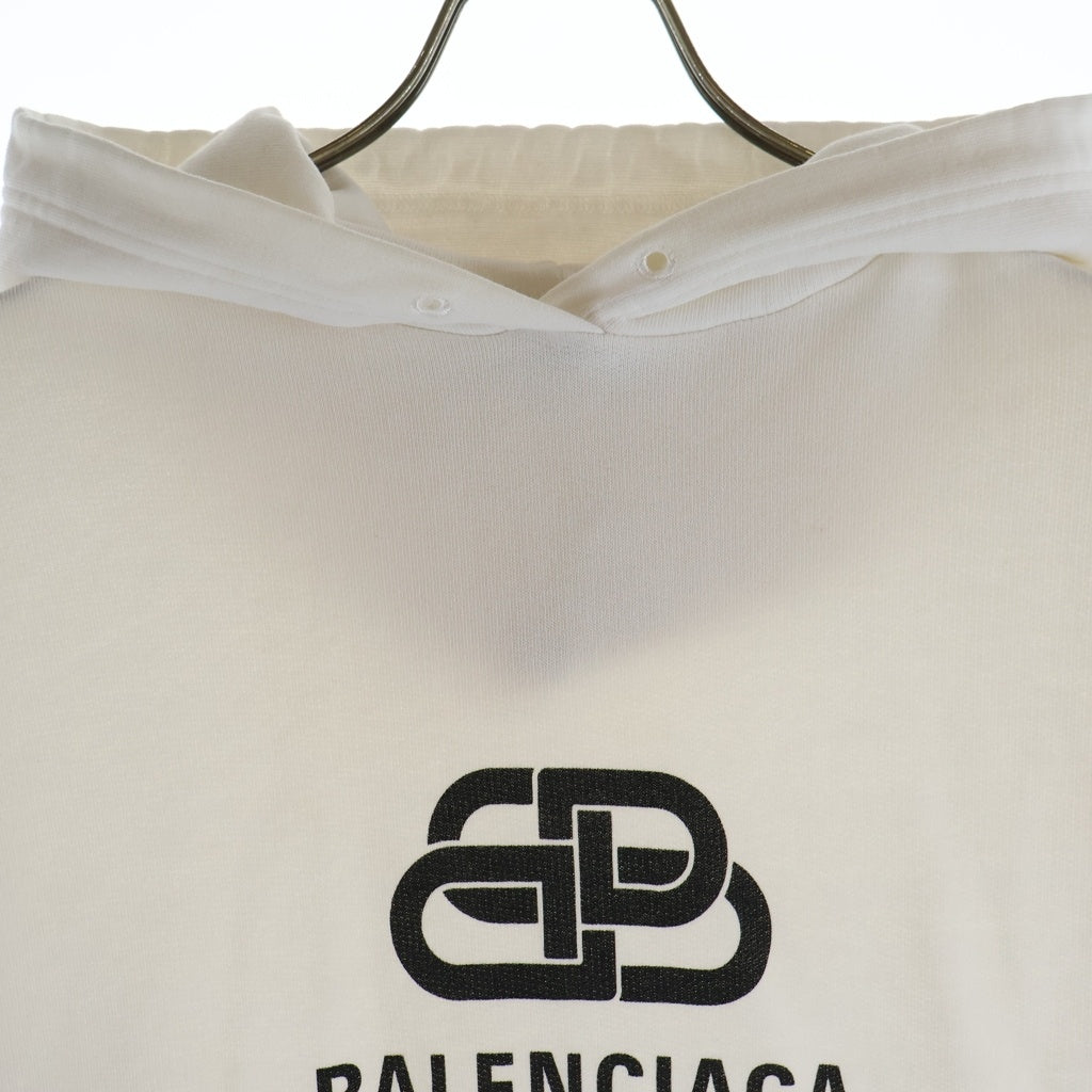 BALENCIAGA(バレンシアガ) LOGO HOODIE ロゴ プルオーバー フーディー パーカー ホワイト 570792
