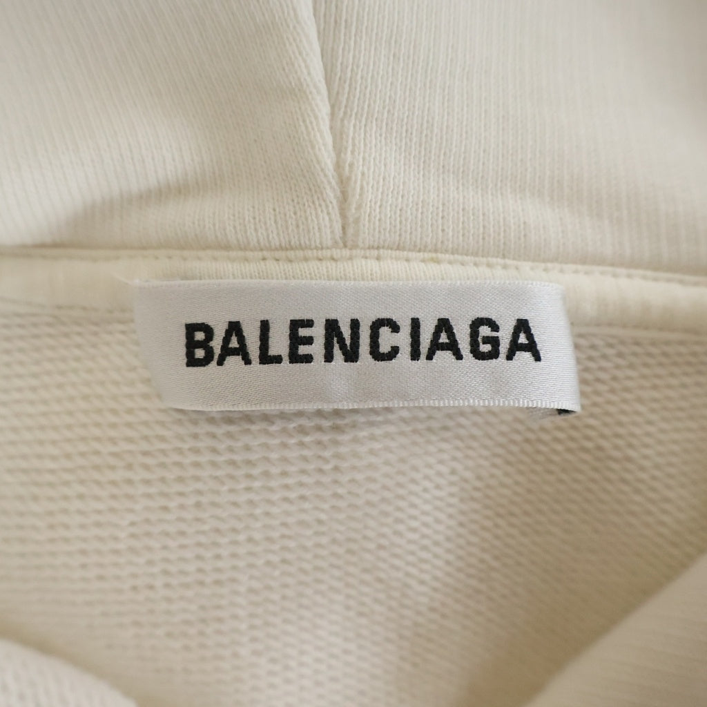 BALENCIAGA(バレンシアガ) LOGO HOODIE ロゴ プルオーバー フーディー パーカー ホワイト 570792