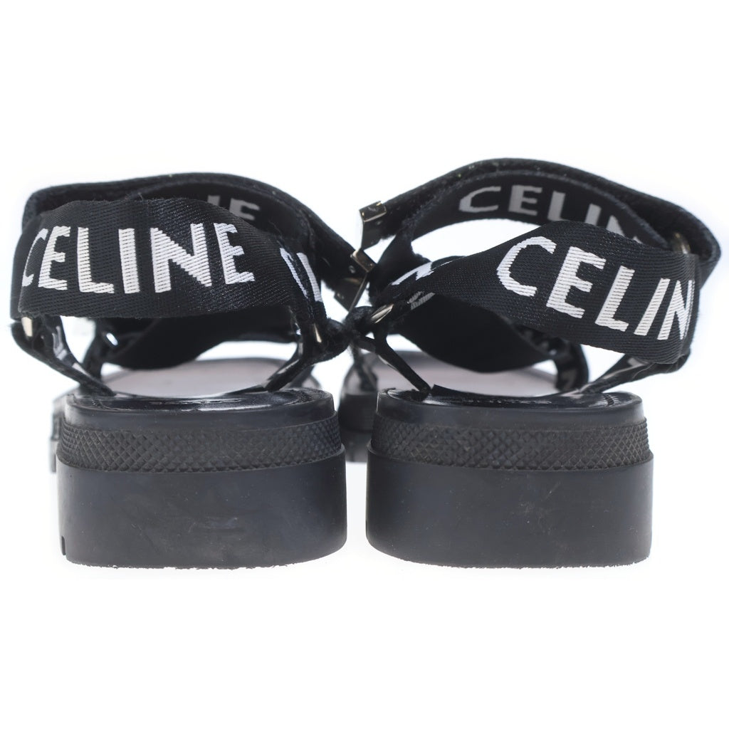 CELINE(セリーヌ) LEO STRAPPY レオ ストラッピー サンダル ロゴ ストラップ ブラック RM0232 レディース