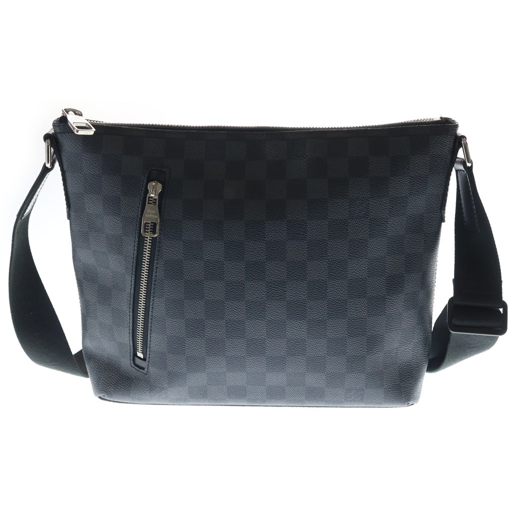 LOUIS VUITTON(ルイヴィトン) ダミエグラフィット ミックPM ショルダーバッグ ブラック レザー×PVC N41211 シルバー金具 レディース