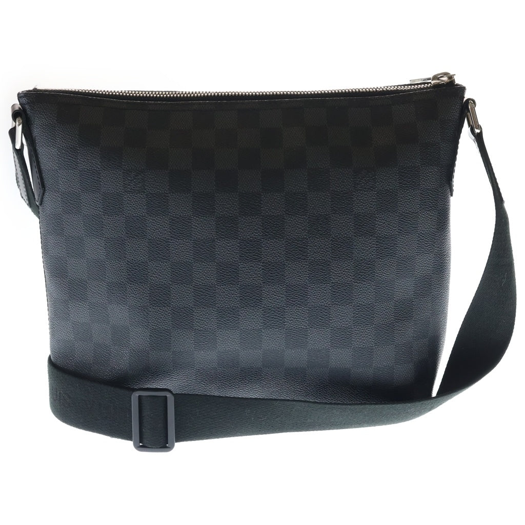 LOUIS VUITTON(ルイヴィトン) ダミエグラフィット ミックPM ショルダーバッグ ブラック レザー×PVC N41211 シルバー金具 レディース