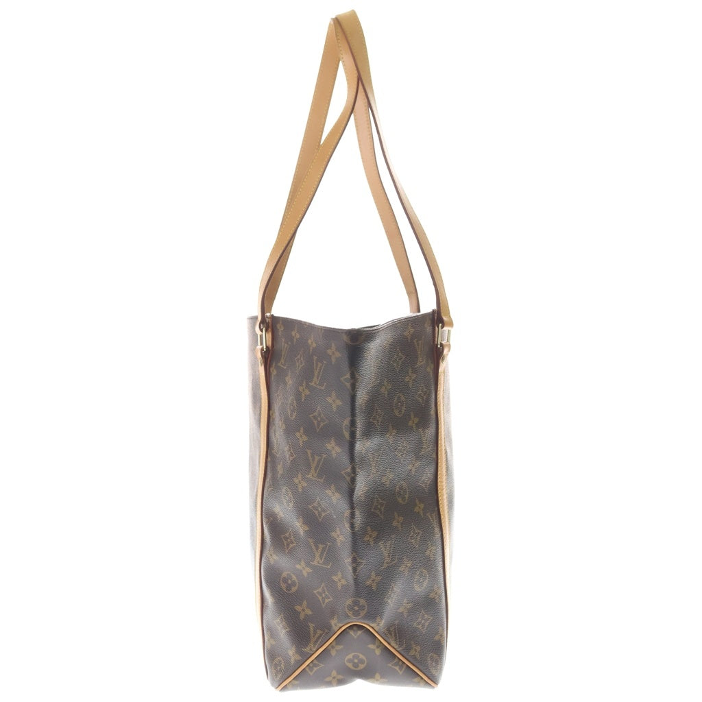 LOUIS VUITTON(ルイヴィトン) モノグラム サックショッピング トートバッグ ハンドバッグ ブラウン レザー×PVC M51108 ゴールド金具 レディース