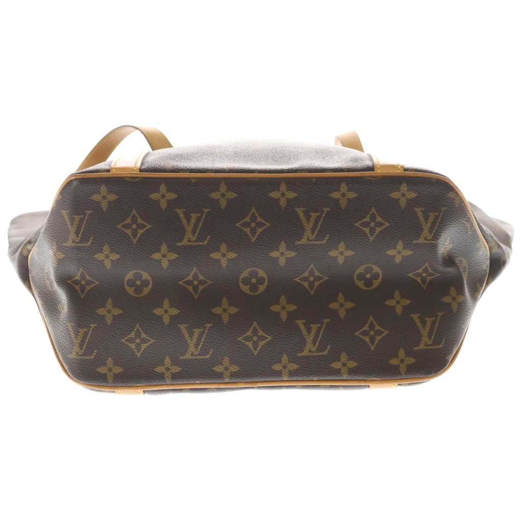 LOUIS VUITTON(ルイヴィトン) モノグラム サックショッピング トートバッグ ハンドバッグ ブラウン レザー×PVC M51108 ゴールド金具 レディース