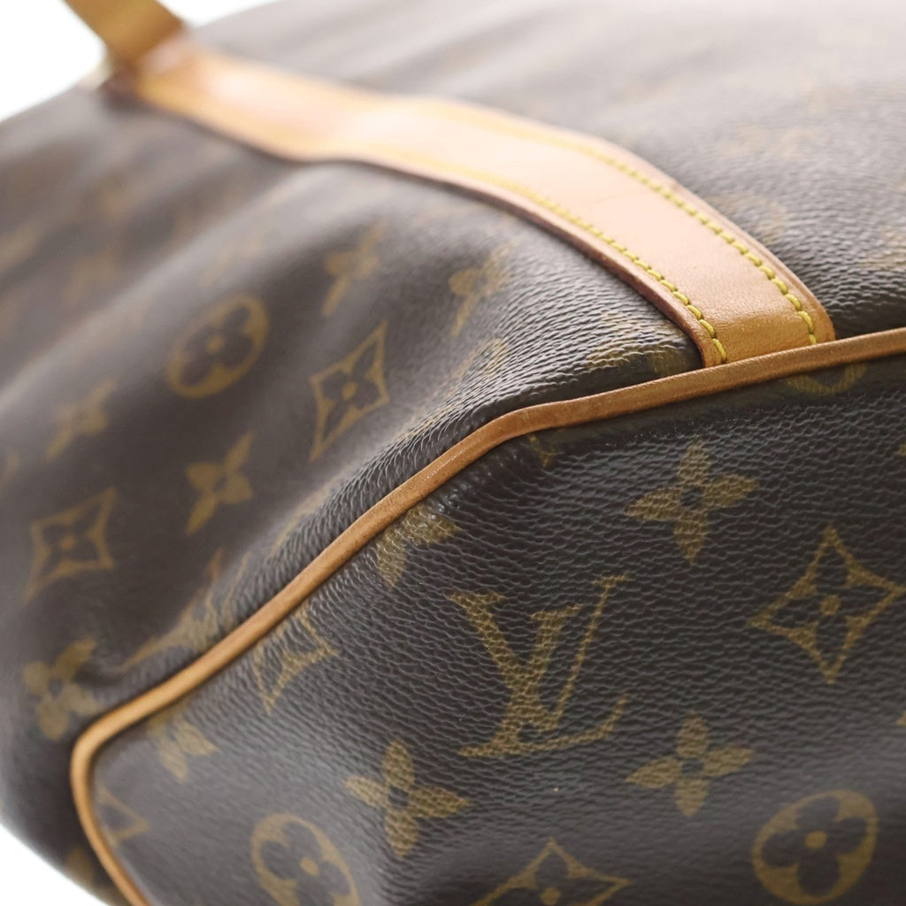 LOUIS VUITTON(ルイヴィトン) モノグラム サックショッピング トートバッグ ハンドバッグ ブラウン レザー×PVC M51108 ゴールド金具 レディース