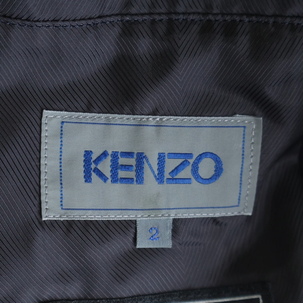 KENZO(ケンゾー) 90s OLD カシミヤロングチェスターコート ライカ期 ダブル ウール ネイビー 3612-1305
