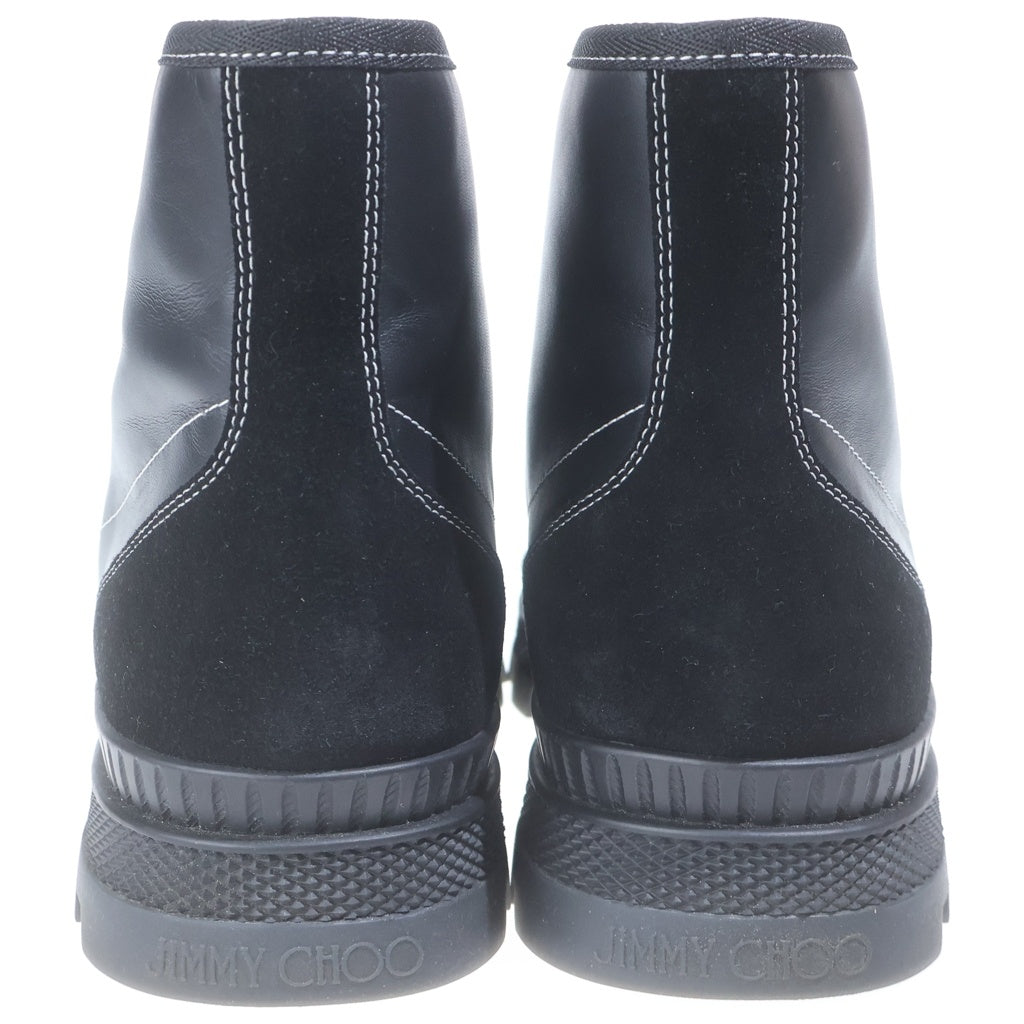 JIMMY CHOO(ジミーチュウ) レースアップ レザー 厚底 ショート ブーツ シューズ #41 ブラック