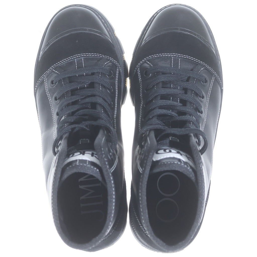 JIMMY CHOO(ジミーチュウ) レースアップ レザー 厚底 ショート ブーツ シューズ #41 ブラック