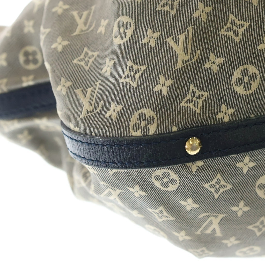 LOUIS VUITTON(ルイヴィトン) モノグラムイディール ラプソディーMM ワンショルダーバッグ ネイビー×アイボリー レザー×キャンバス M40404 ゴールド金具 レディース