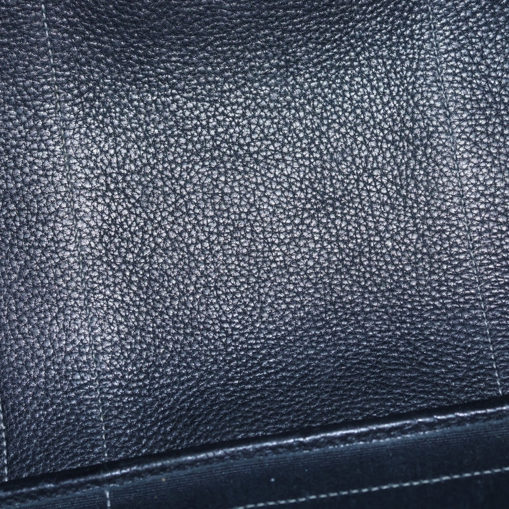 HERMES(エルメス) ガーデンパーティPM トートバッグ ハンドバッグ ブラック トワルアッシュ×ネゴンダ □L刻印 シルバー金具 レディース