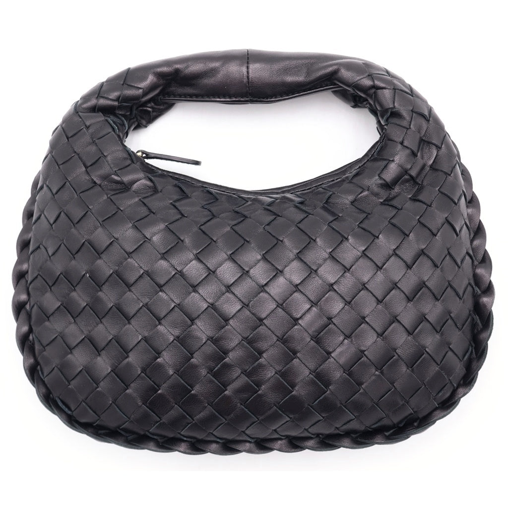 BOTTEGA VENETA(ボッテガヴェネタ) イントレチャート ミニハンドバッグ ブラック レザー レディース