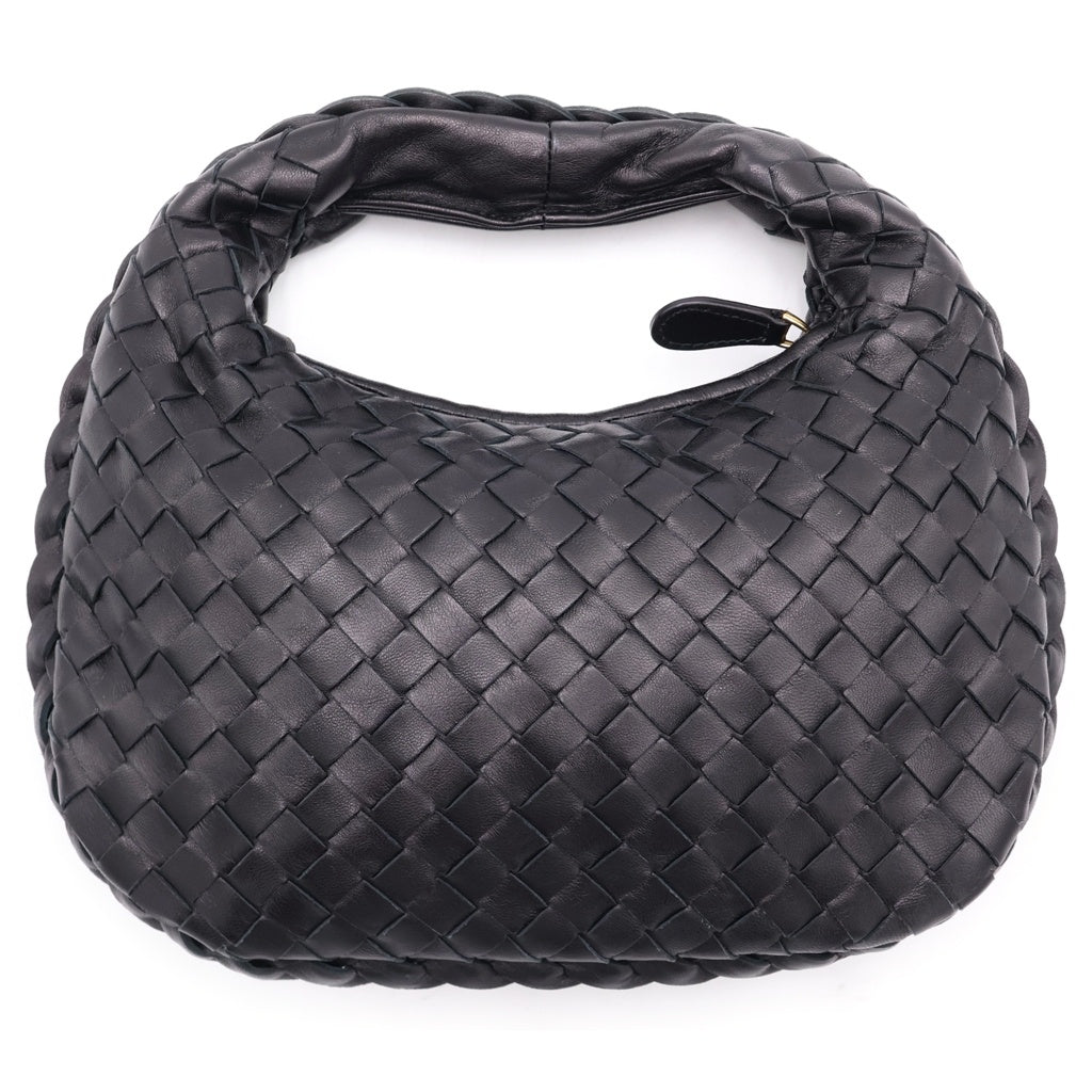 BOTTEGA VENETA(ボッテガヴェネタ) イントレチャート ミニハンドバッグ ブラック レザー レディース