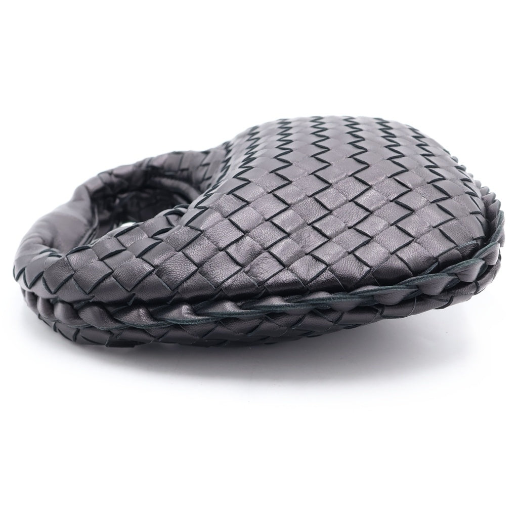 BOTTEGA VENETA(ボッテガヴェネタ) イントレチャート ミニハンドバッグ ブラック レザー レディース