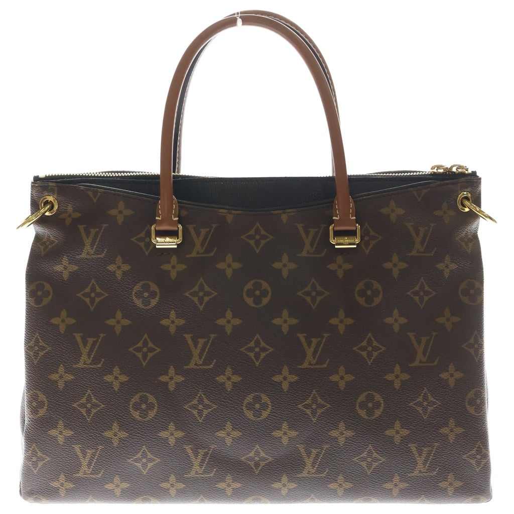 LOUIS VUITTON(ルイヴィトン) モノグラム パラスM 2WAYハンドバッグ ショルダーバッグ ブラウン×ブラック レザー×PVC M41064 ゴールド金具 レディース