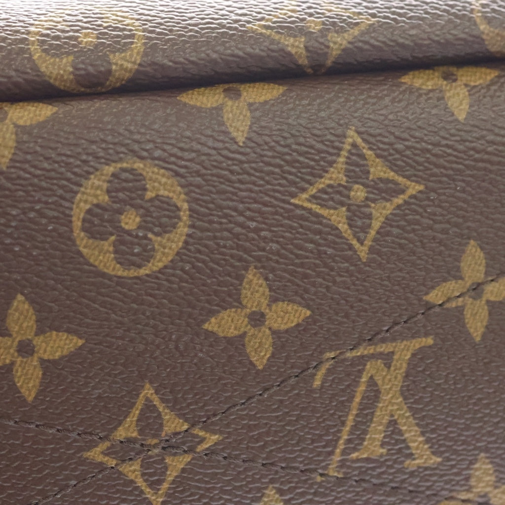 LOUIS VUITTON(ルイヴィトン) モノグラム パラスM 2WAYハンドバッグ ショルダーバッグ ブラウン×ブラック レザー×PVC M41064 ゴールド金具 レディース