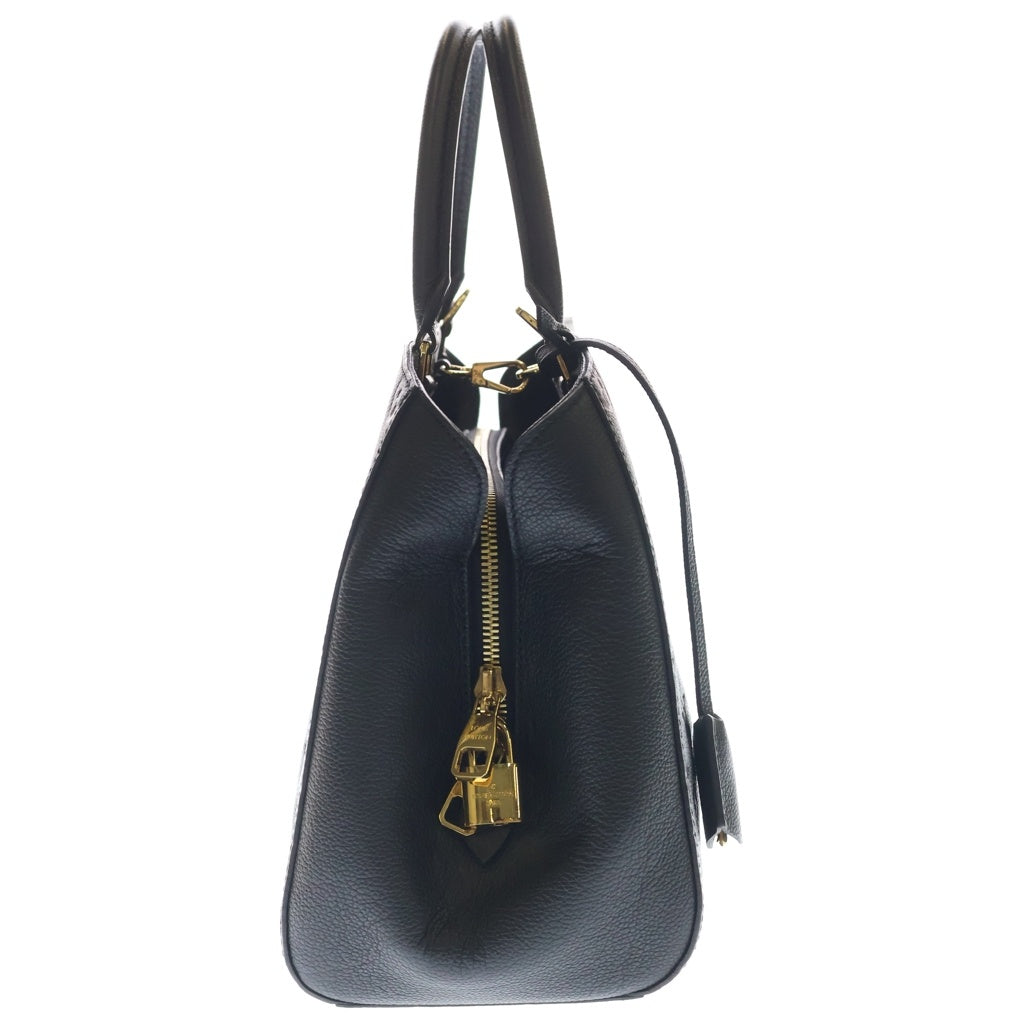 LOUIS VUITTON(ルイヴィトン) アンプラント モンテーニュMM 2WAYハンドバッグ ショルダーバッグ ブラック ノワール レザー M41048 ゴールド金具 レディース