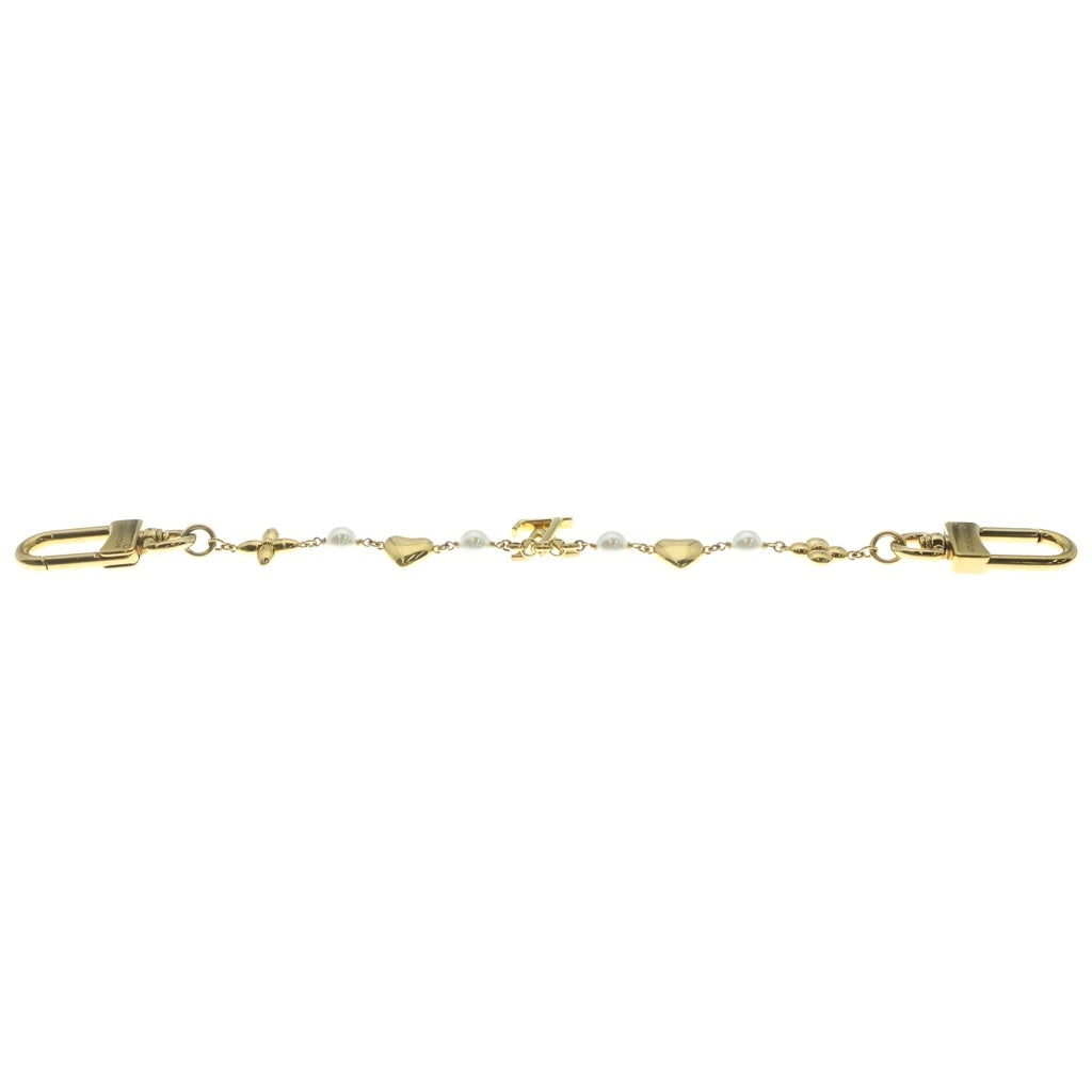 LOUIS VUITTON(ルイヴィトン) Lvハート バッグチャーム パール GP ゴールド/ホワイト M01088 レディース