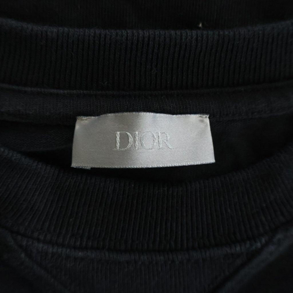 Christian Dior(クリスチャンディオール) 23AW Christian Dior Couture ロゴ刺繍 リラックスフィット 半袖Tシャツ カットソー コットンジャージー ブラック 343J596C0554