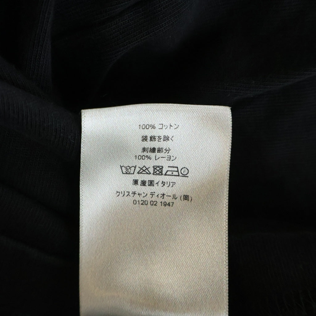 Christian Dior(クリスチャンディオール) 23AW Christian Dior Couture ロゴ刺繍 リラックスフィット 半袖Tシャツ カットソー コットンジャージー ブラック 343J596C0554