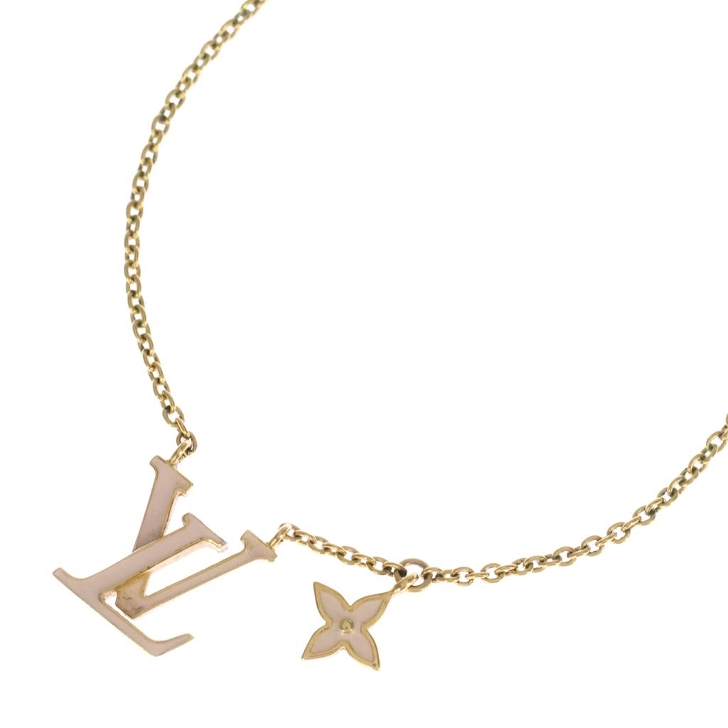 LOUIS VUITTON(ルイヴィトン) LVアイコニック エナメル ネックレス ペンダント チェーン ゴールド GP M01215 レディース