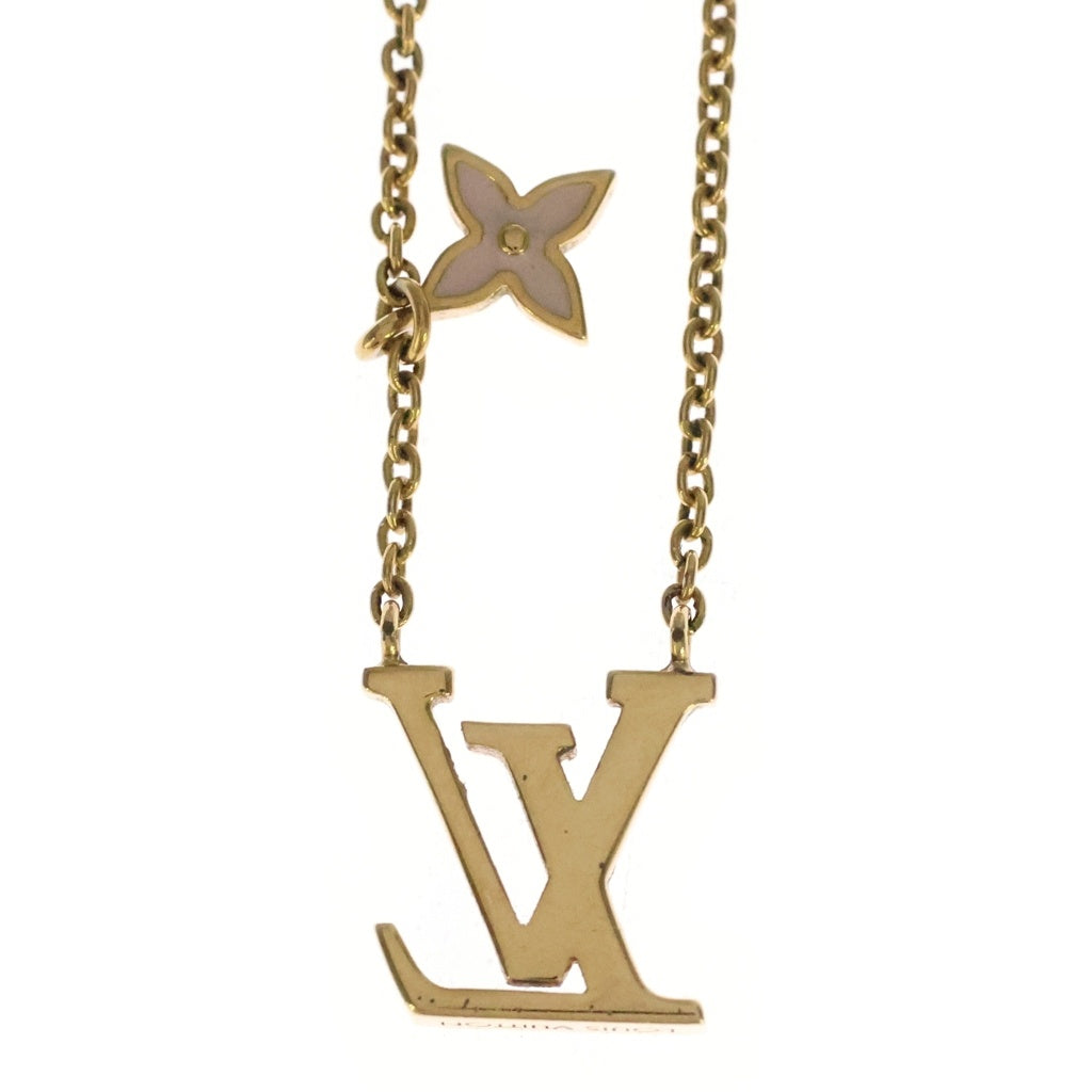 LOUIS VUITTON(ルイヴィトン) LVアイコニック エナメル ネックレス ペンダント チェーン ゴールド GP M01215 レディース