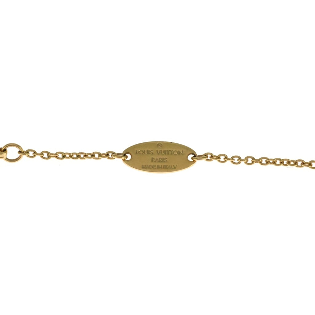 LOUIS VUITTON(ルイヴィトン) LVアイコニック エナメル ネックレス ペンダント チェーン ゴールド GP M01215 レディース
