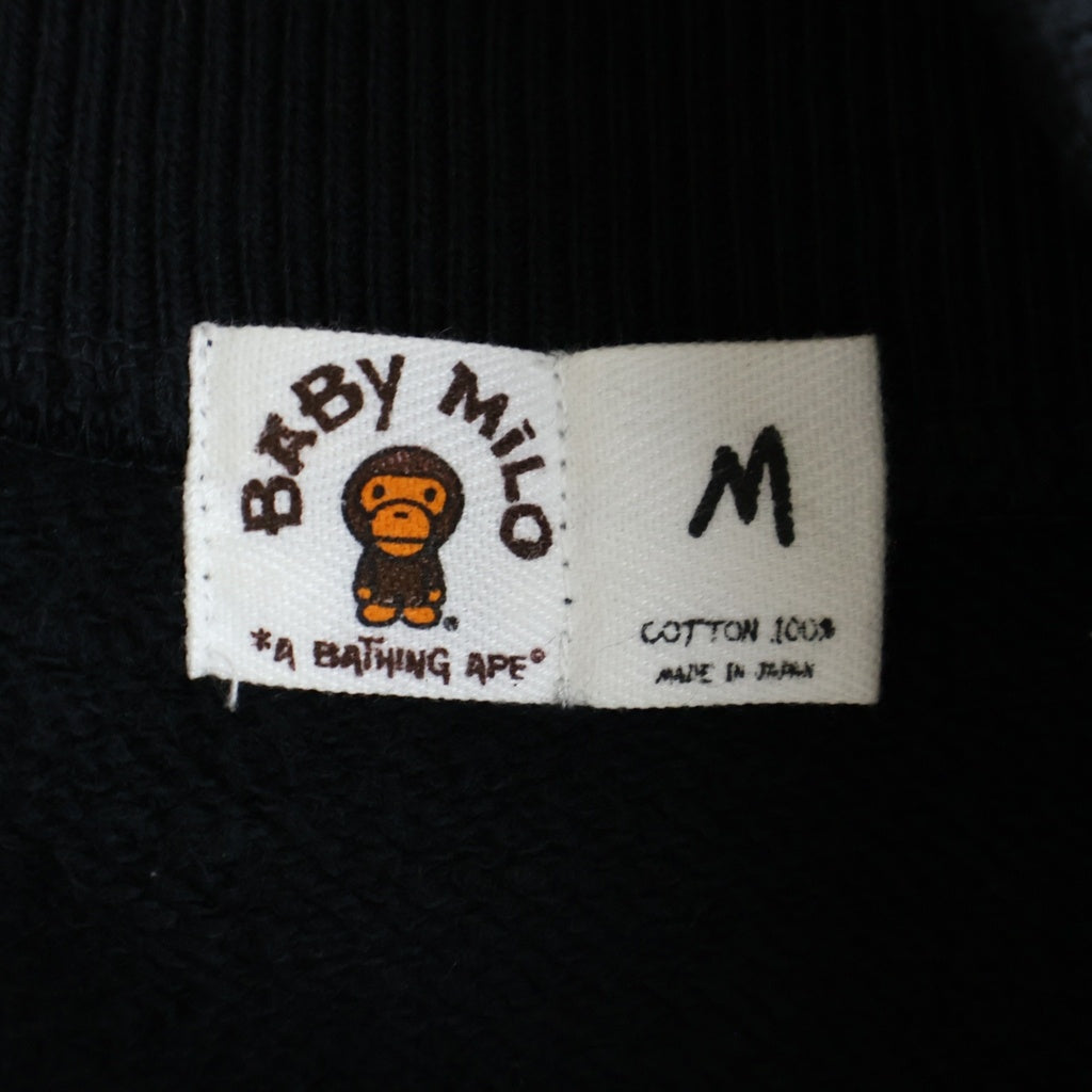 A BATHING APE(アベイシングエイプ) ×KAWS Milo Varsity Jacket カウズ マイロ刺繍 バーシティージャケット スタジャン ブラック
