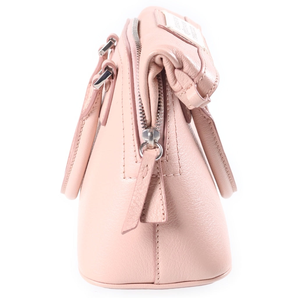 Maison Margiela(メゾンマルジェラ) 5AC マイクロ 2WAYハンドバッグ ショルダーバッグ ピンク レザー シルバー金具 レディース