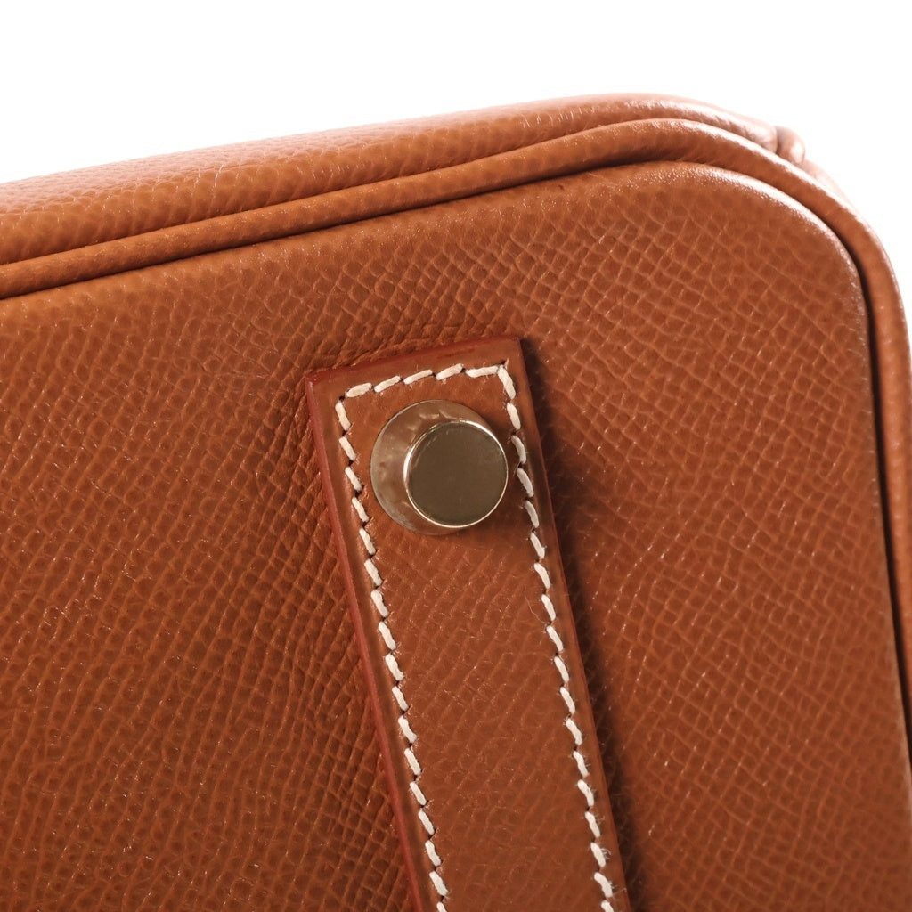 HERMES(エルメス) バーキン35 エプソン ゴールド金具 □A刻印 ハンドバッグ ゴールド レディース