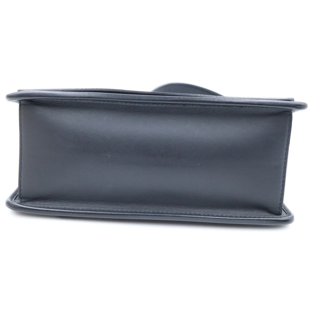 FENDI(フェンディ) キャナイエフ 2WAYハンドバッグ ショルダーバッグ ブラック レザー 8BT284 ゴールド×シルバー金具 レディース
