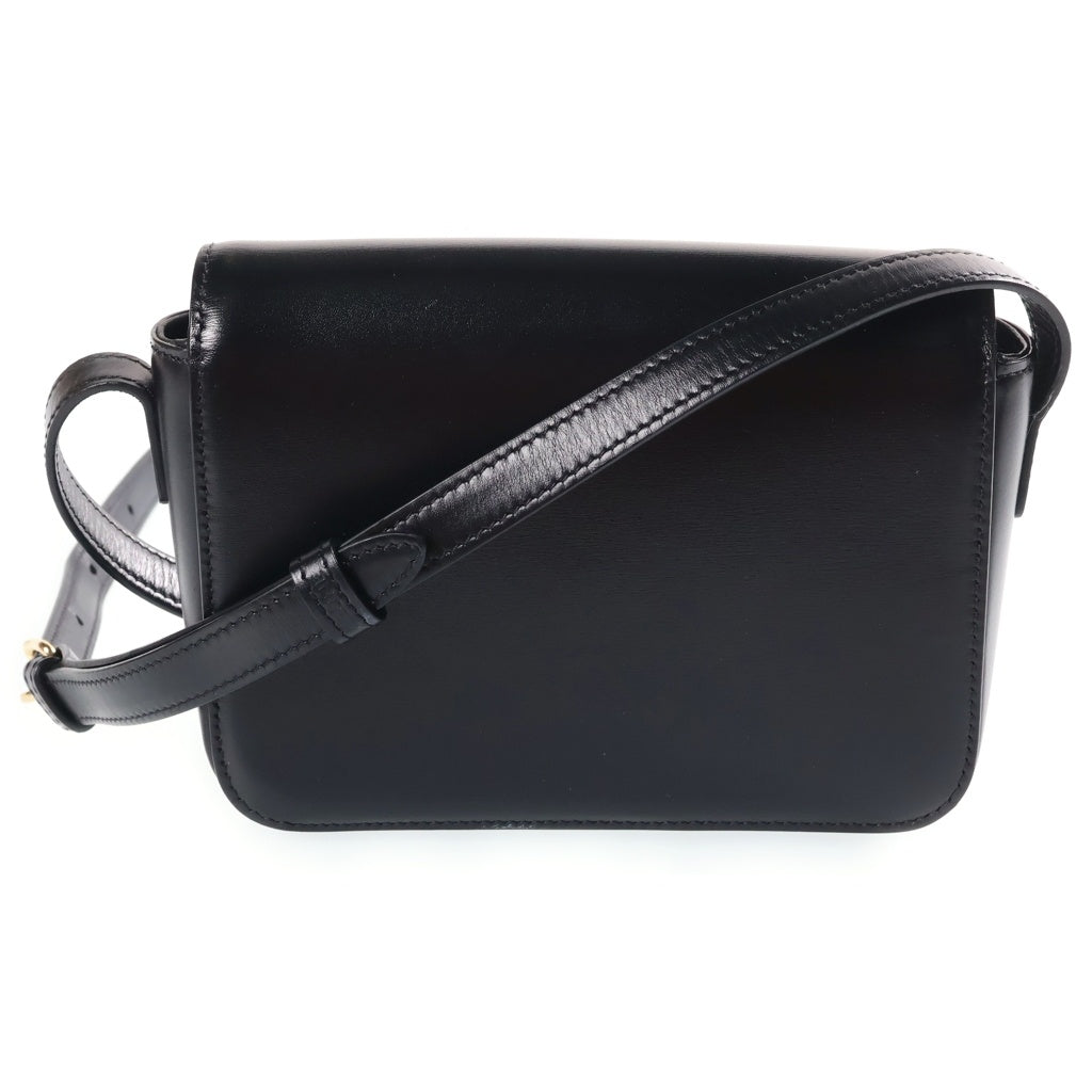 CELINE(セリーヌ) ティーントリオンフ ショルダーバッグ ゴールド金具 レザー ブラック レディース
