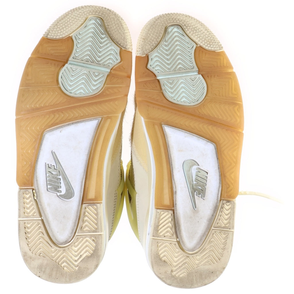 NIKE(ナイキ) Off-White Women's Air Jordan 4 SP Sail オフホワイト エアジョーダン4 スニーカー シリコン×レザー ベージュ×イエロー CV9388-100 レディース