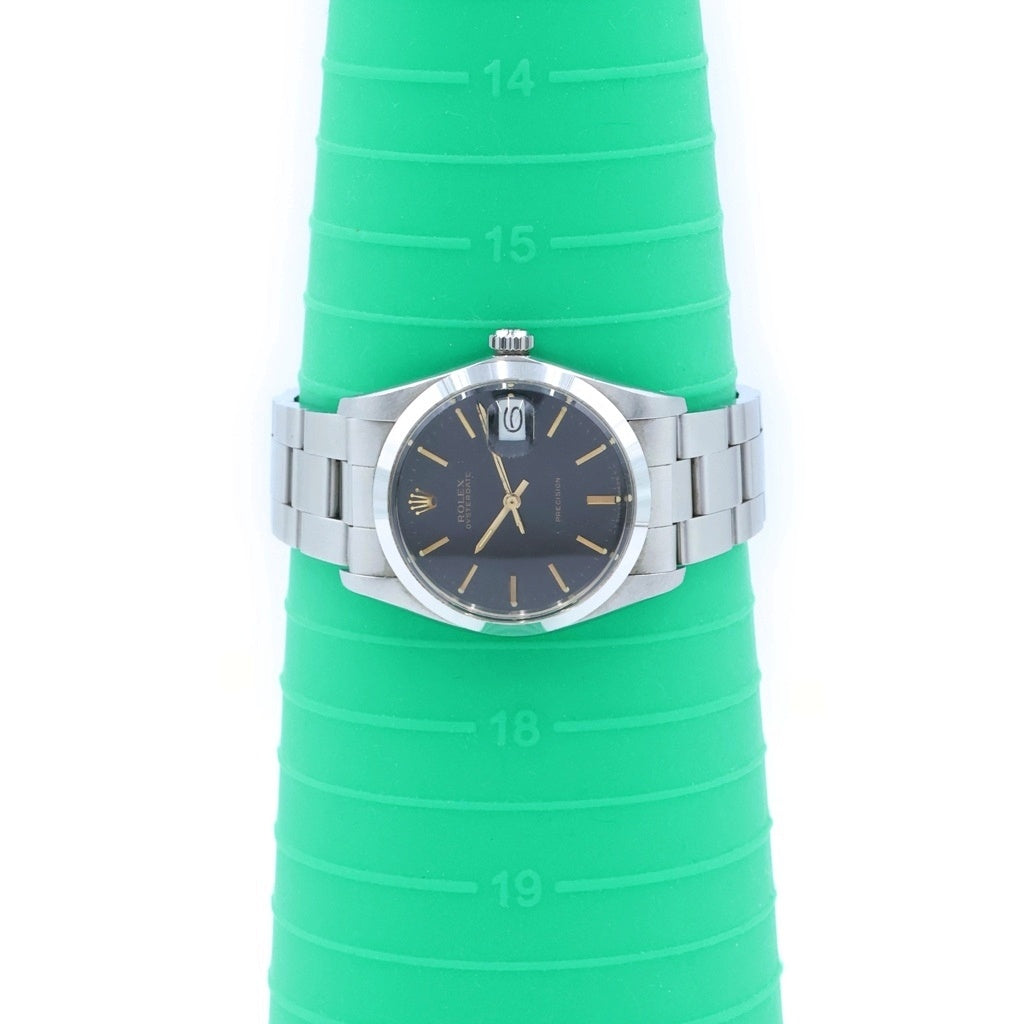 ROLEX(ロレックス) オイスターデイト 黒文字盤 ステンレス 自動巻き SS/AT 6694 腕時計