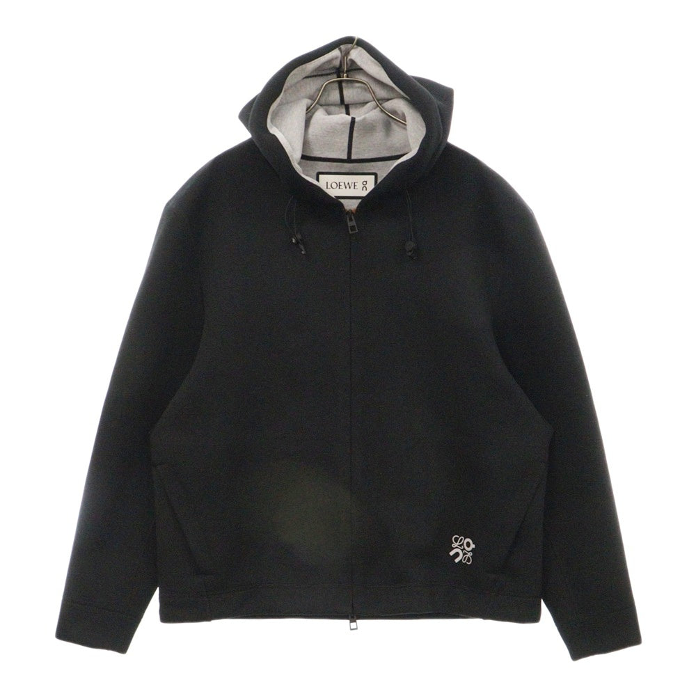 LOEWE(ロエベ) 24SS ×ON 24SS オン テクニカルジャージー ジップアップパーカー H929Y25J01 ブラック