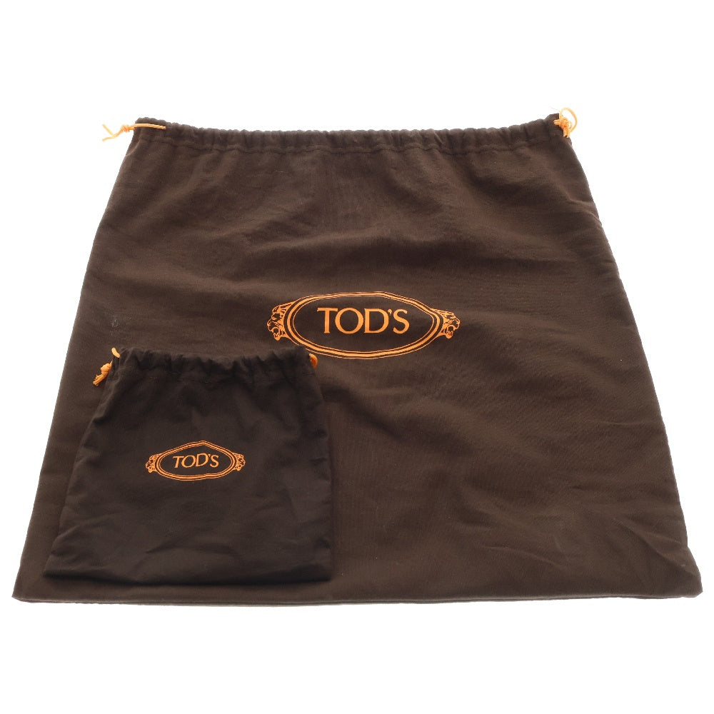 TOD'S(トッズ) セラ 2wayハンドバッグ アイボリー レザー ショルダーバッグ ボストンバッグ シルバー金具