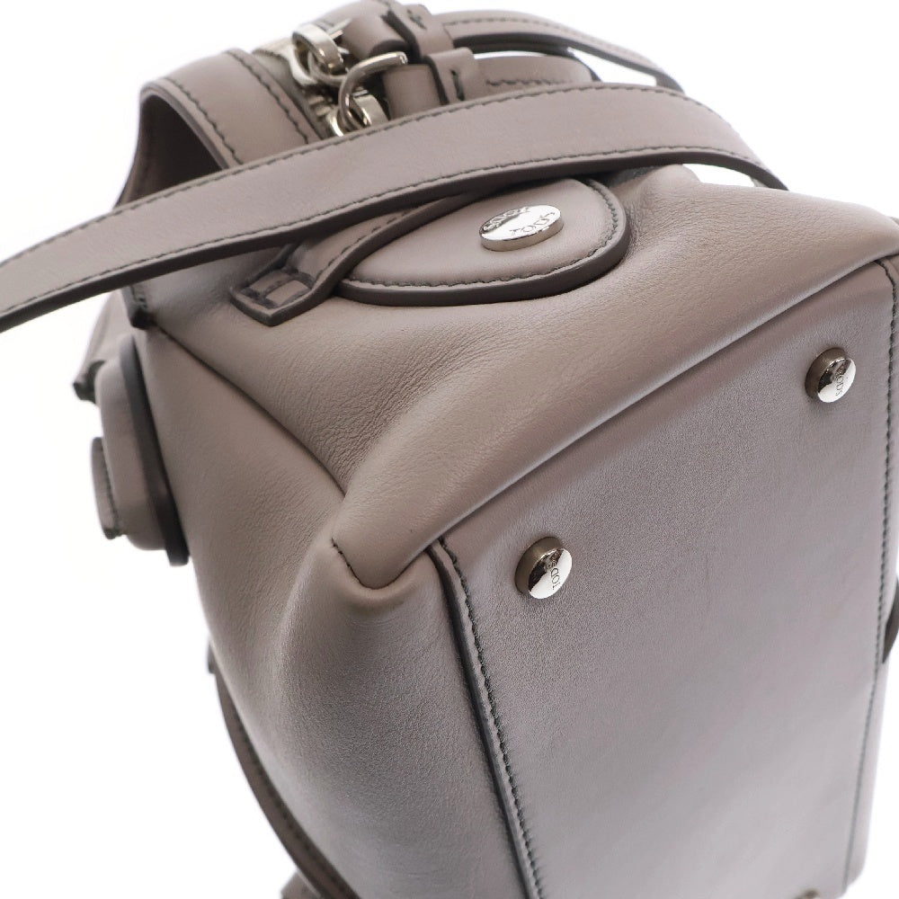 TOD'S(トッズ) Dスタイリング 2wayハンドバッグ ショルダーバッグ 肩掛けバッグ グレー レザー