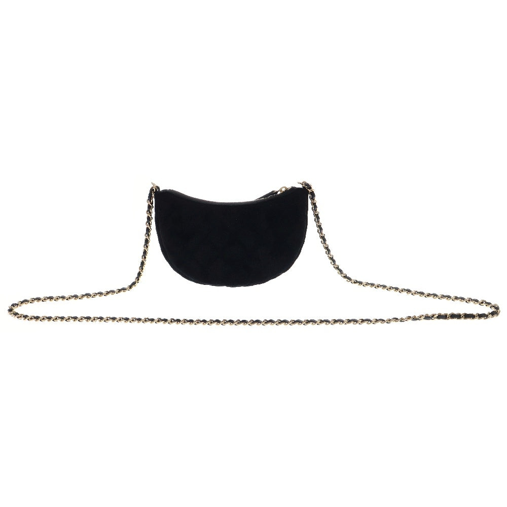 CHANEL(シャネル) マトラッセ チェーンショルダーバッグ ブラック ベロア ゴールド金具 ココマーク ランダムシール