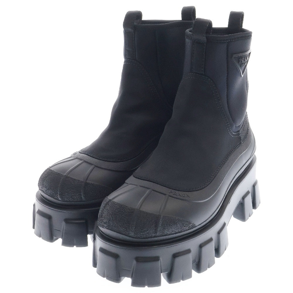 PRADA(プラダ) モノリス Re-Nylon ギャバジン ブーツ ブラック シューズ ナイロン×ラバー 37サイズ 1T933M