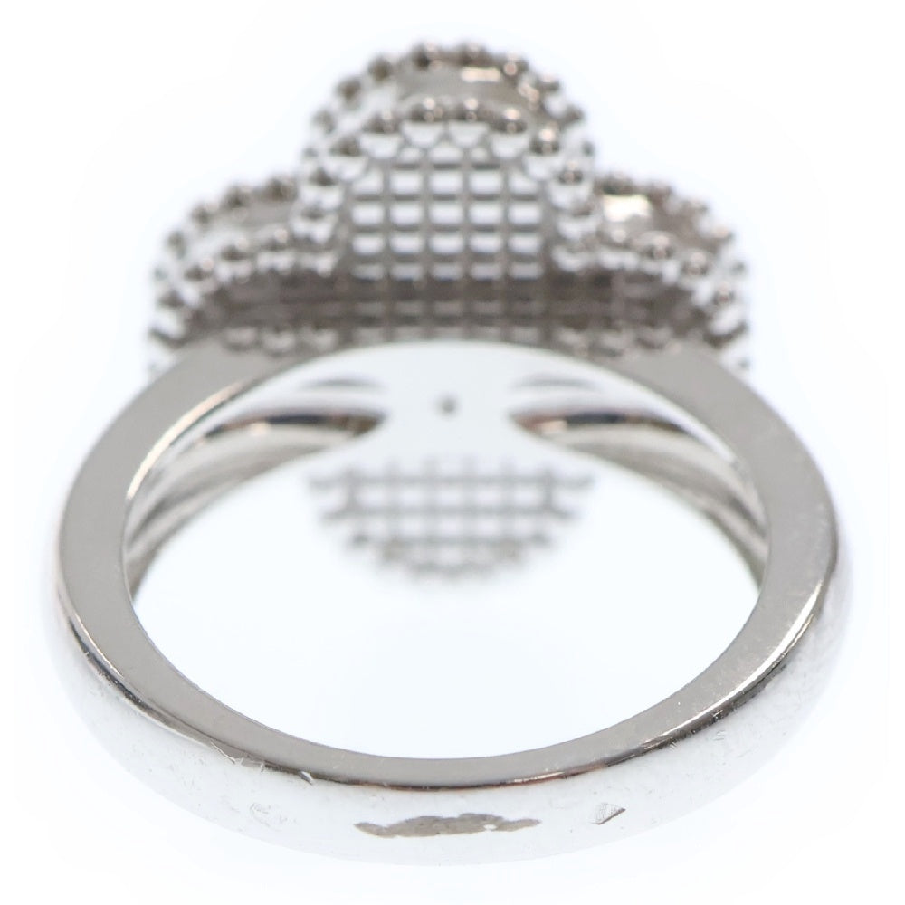 Van Cleef & Arpels(ヴァンクリーフアンドアーペル) ヴィンテージアルハンブラ ギョーシェ ギョシェ リング K18WG #46 VCARP9XI ホワイトゴールド 指輪 アクセサリー ジュエリー