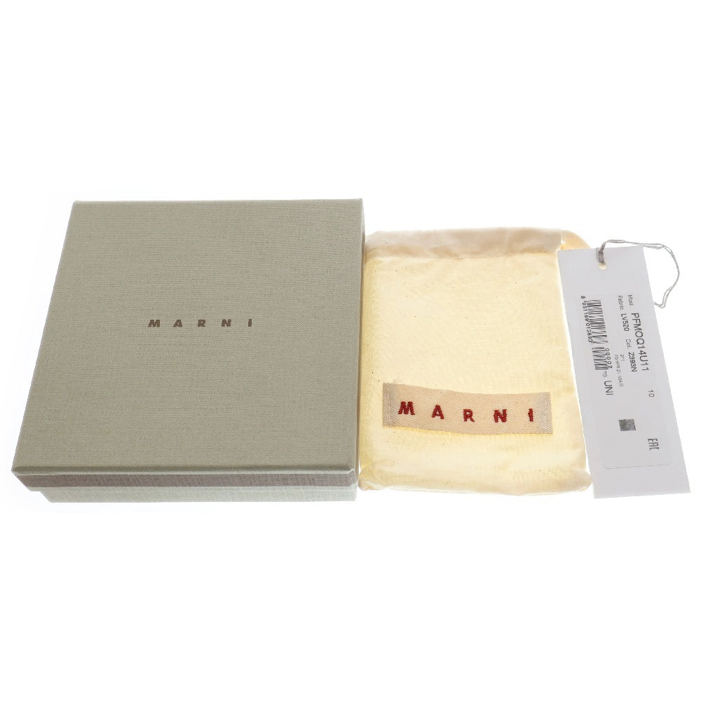 MARNI(マルニ) 二つ折り財布 コンパクトウォレット カードケース コインケース ベージュ レザー