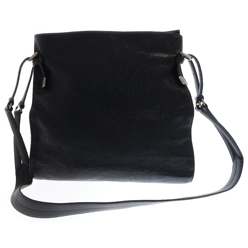 LOEWE(ロエベ) アナグラム スタッズ ショルダーバッグ ブラック レザー シルバー金具