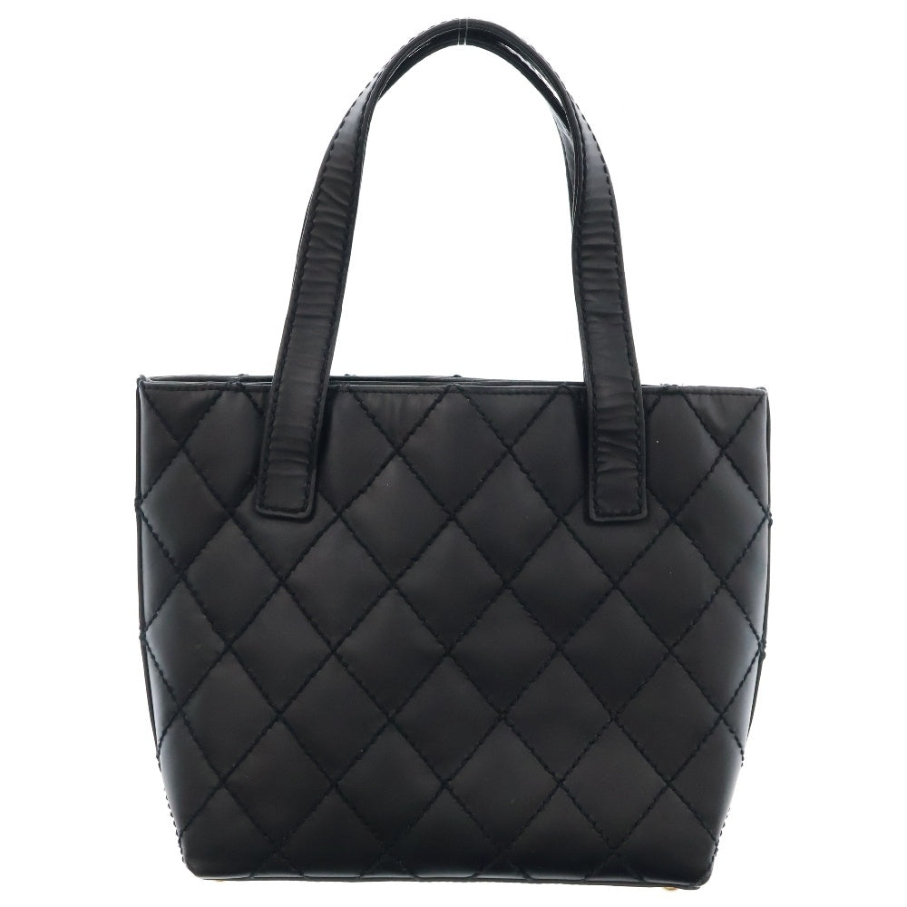 CHANEL(シャネル) ワイルドステッチ トートバッグ ブラック ハンドバッグ ゴールド金具 レザー ココマーク