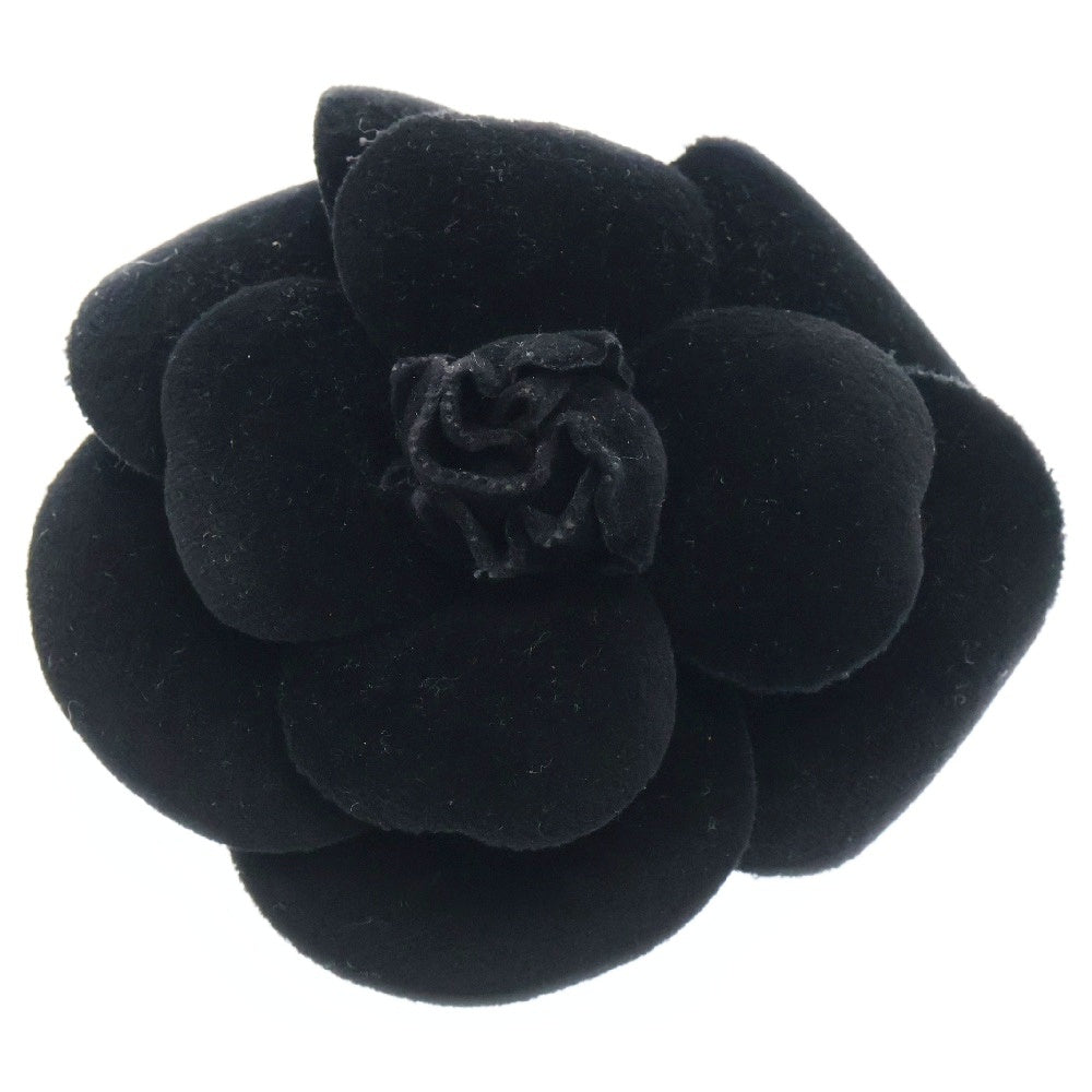 CHANEL(シャネル) カメリア　コサージュ　ブラック　　ベロア　ブローチ　アクセサリー