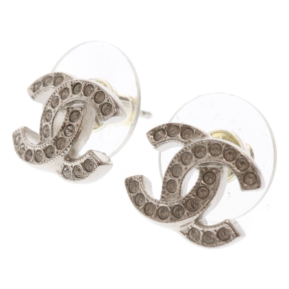CHANEL(シャネル) ココマーク ラインストーンピアス シルバー F24V イヤーアクセサリー